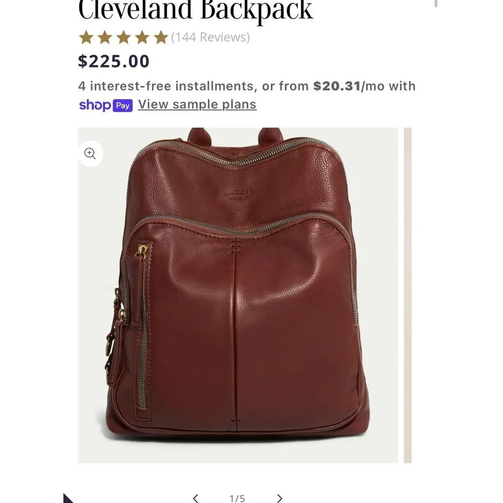 American Leather Co Cleveland Backpack - Leather Mini Backpack in Brown